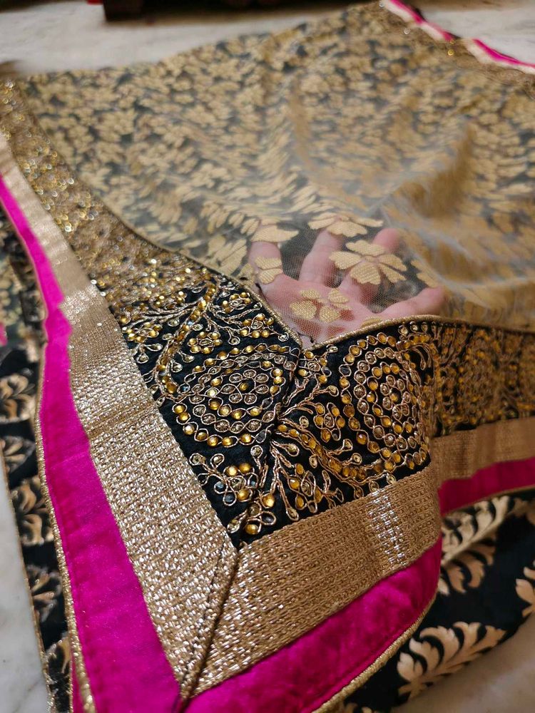 Beautiful Combination ❤️ Saree No Blouse