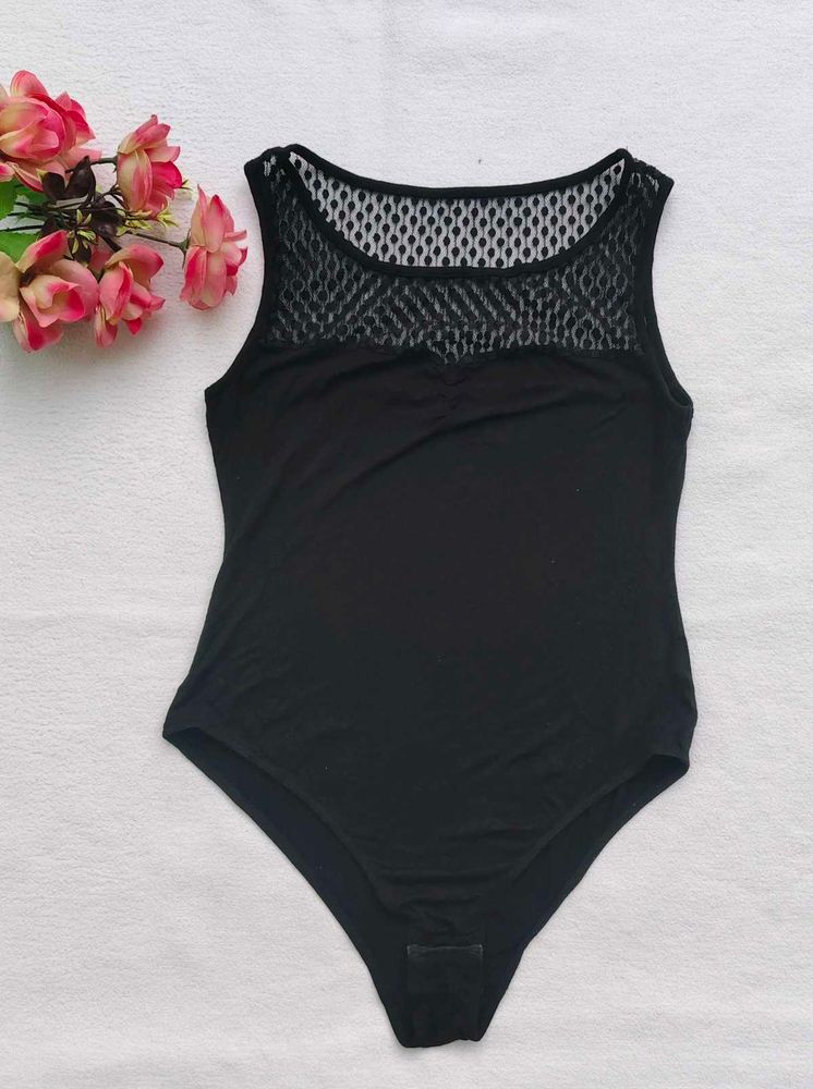 Black Sleeveless Bodysuit