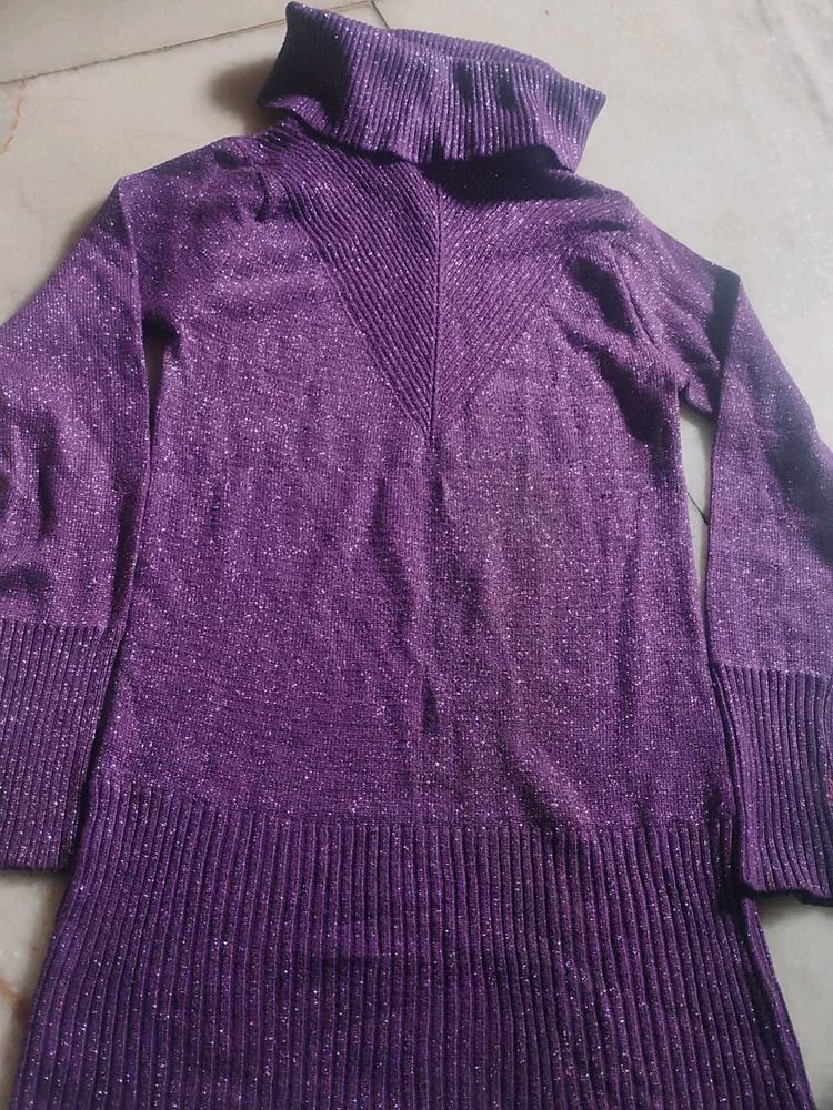 Purple Knit Dress