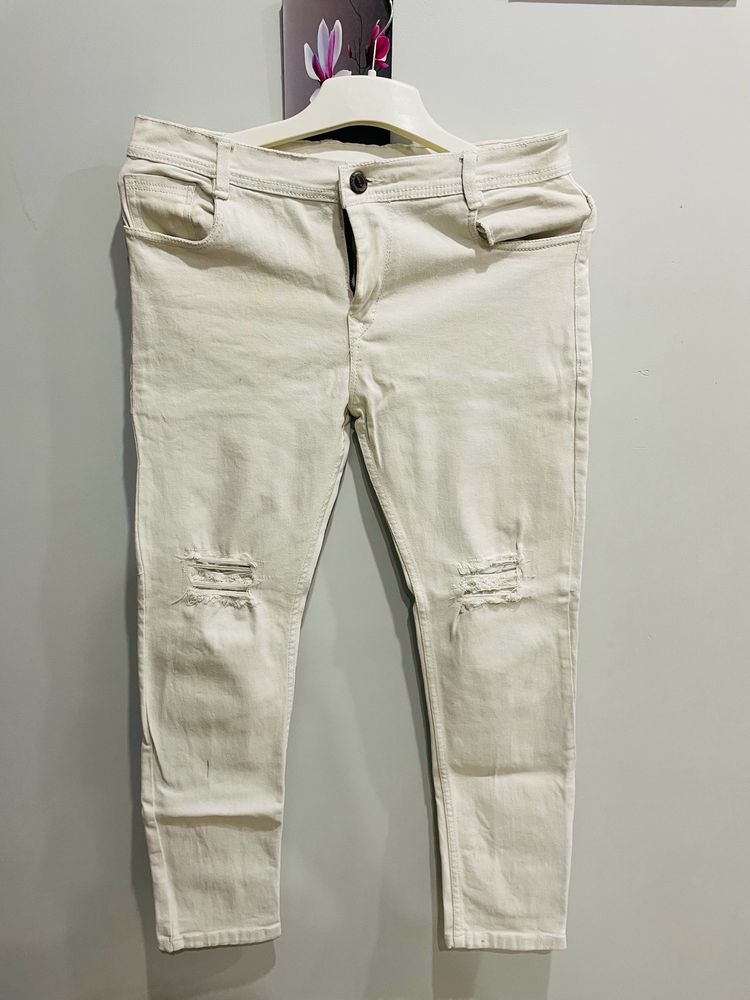 Styzon White Jeans Dull Quality