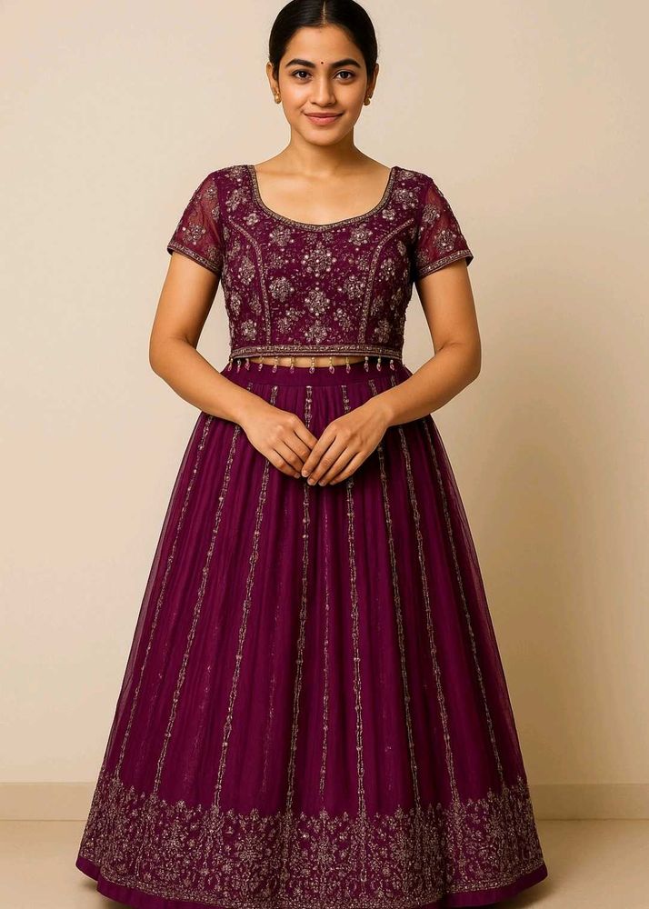 Grape Colour Lehanga