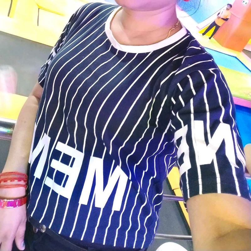 Striped &#39;NEW&#39; T-Shirt
