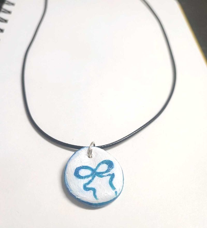 Blue Coquette Cord Necklace 🎀🌷