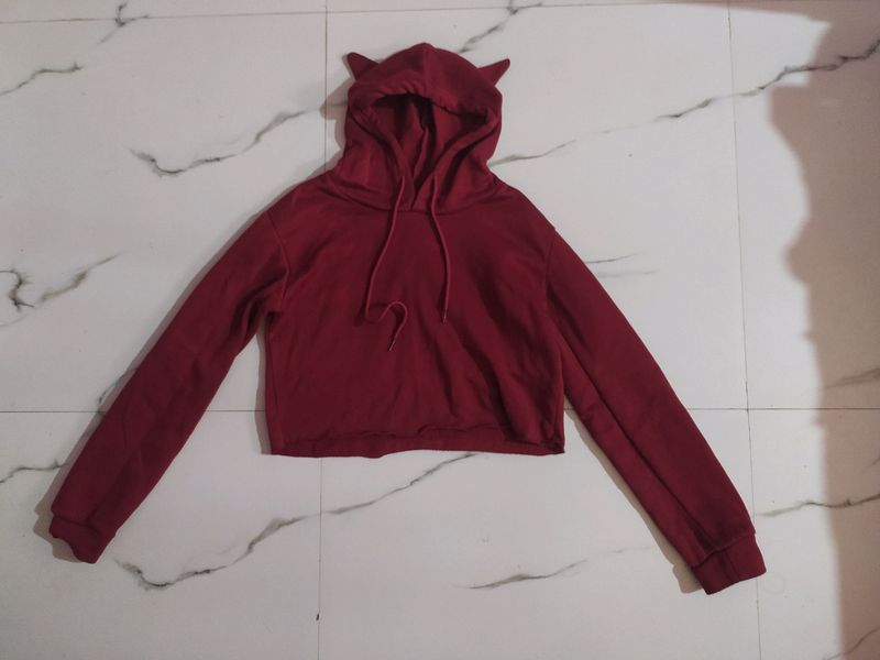 Cropped CatEar Hoodie
