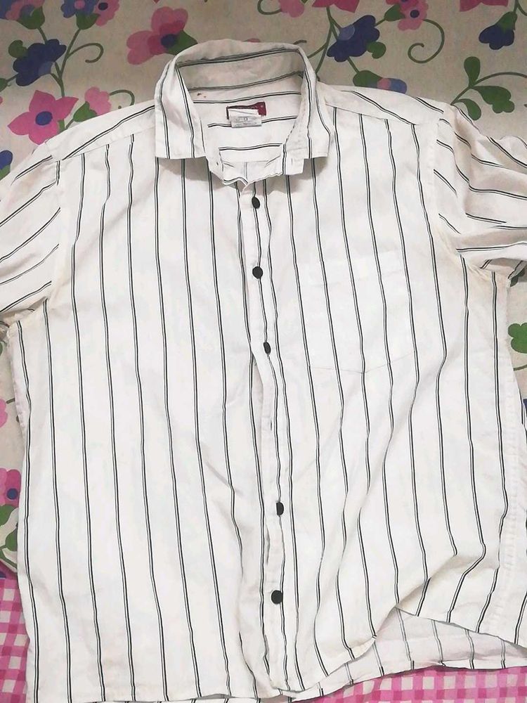 Striped Button-Down Shirt