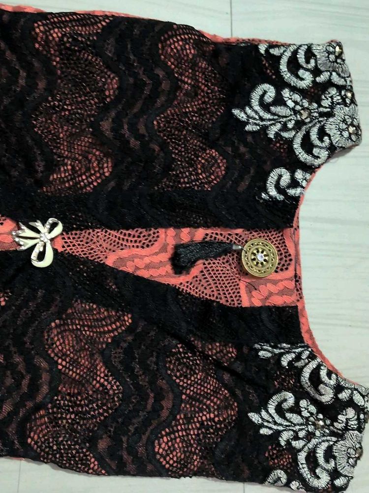 Elegant Black fancy Lace Dress