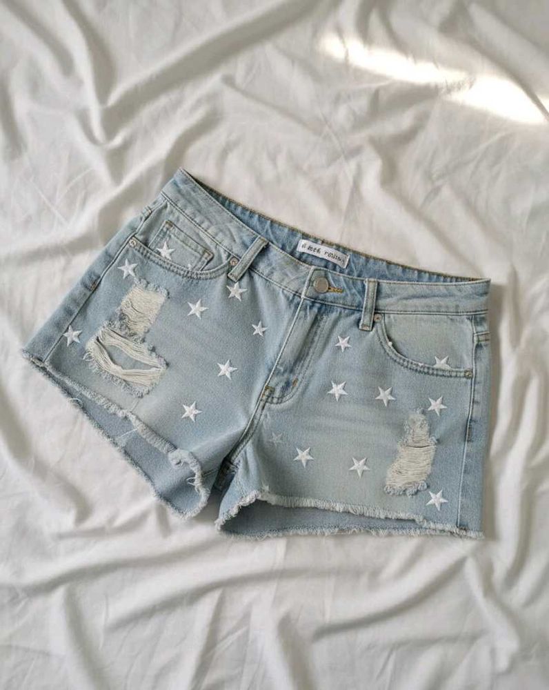 Star Denim Shorts