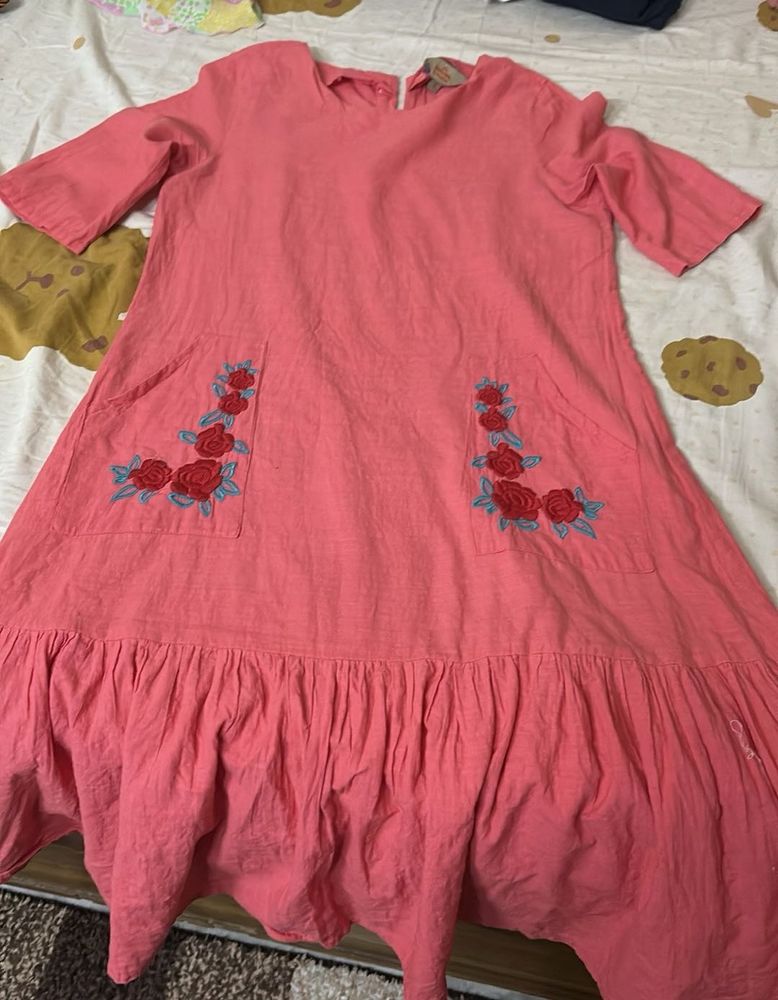 Cute Pink Floral Dress