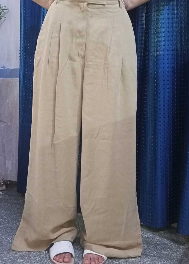 Beige Baggy Oldmoney Pant