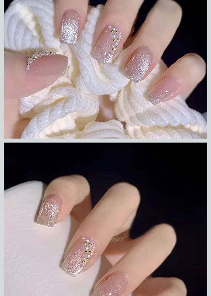 Sparkling Glitter Press-On Nails