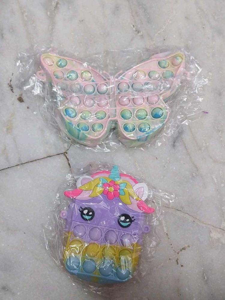 Pop It Purses - Butterfly &amp; Unicorn