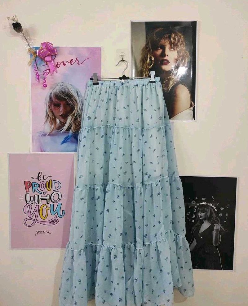 Pinteresty blue Maxi Skirt