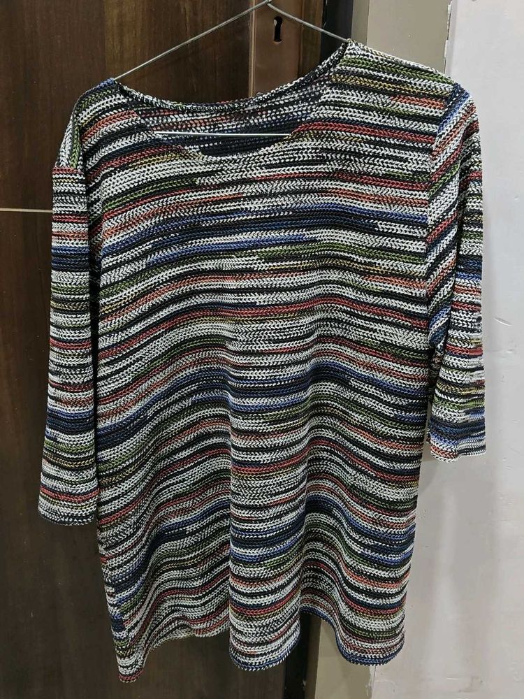 Striped Knit Top - Casual Comfort
