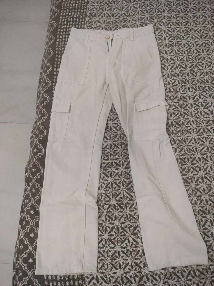 Beige Cargo Pants