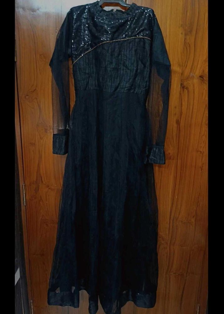 Black Sequin Gown