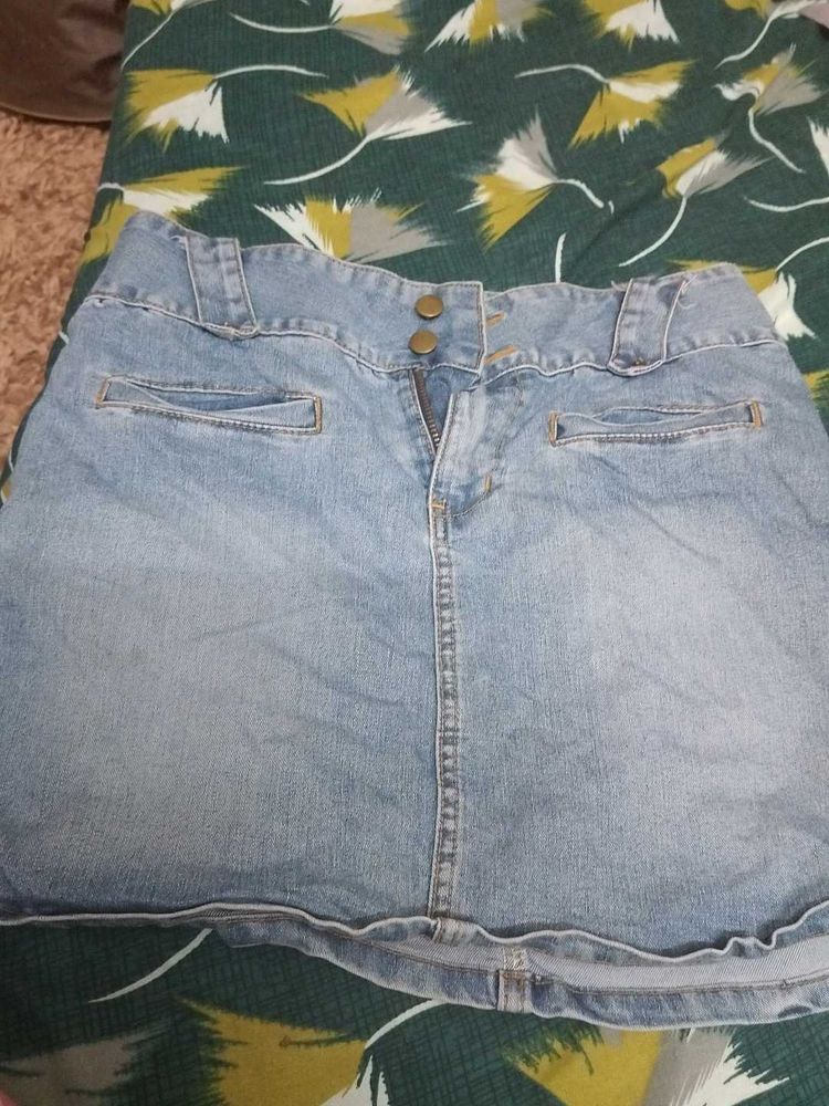 Denim Mini Skirt
