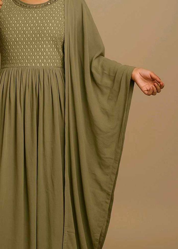 Elegant Olive Green Kurta Set