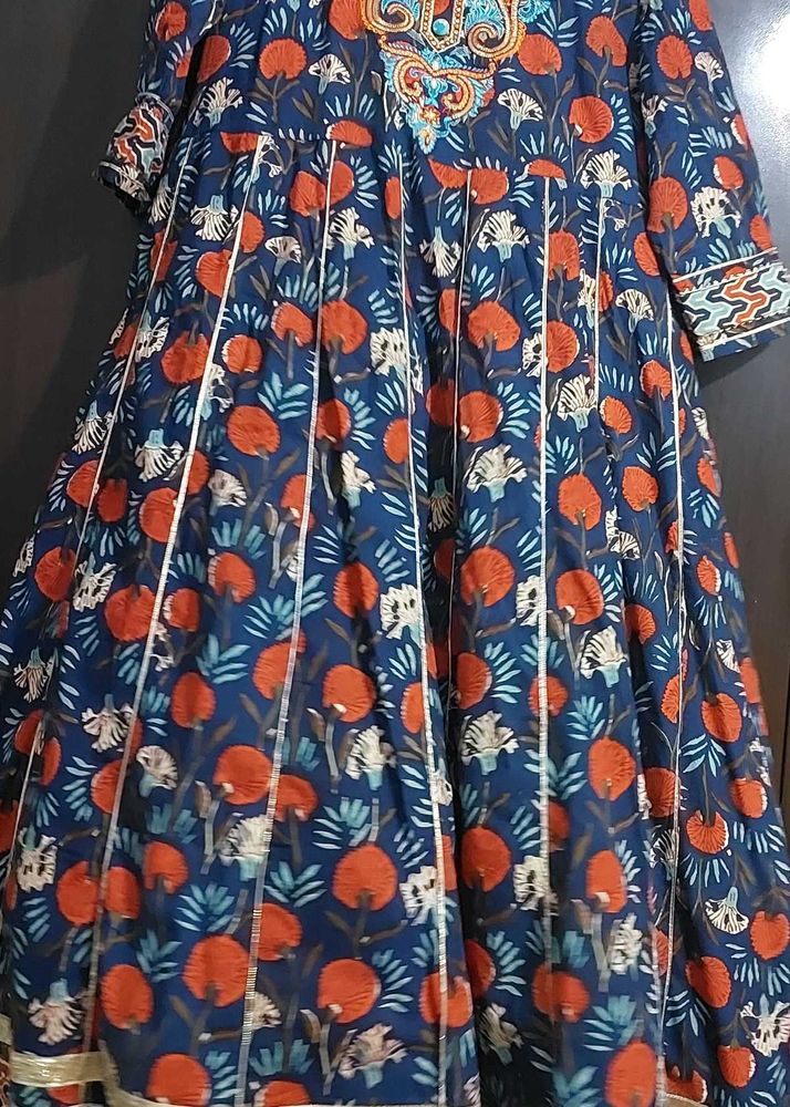 Navy Blue Color Beautiful  Frock Style 2xl Size