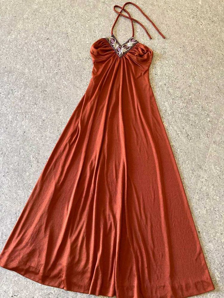 Halter Neck Backless Maxi Dress