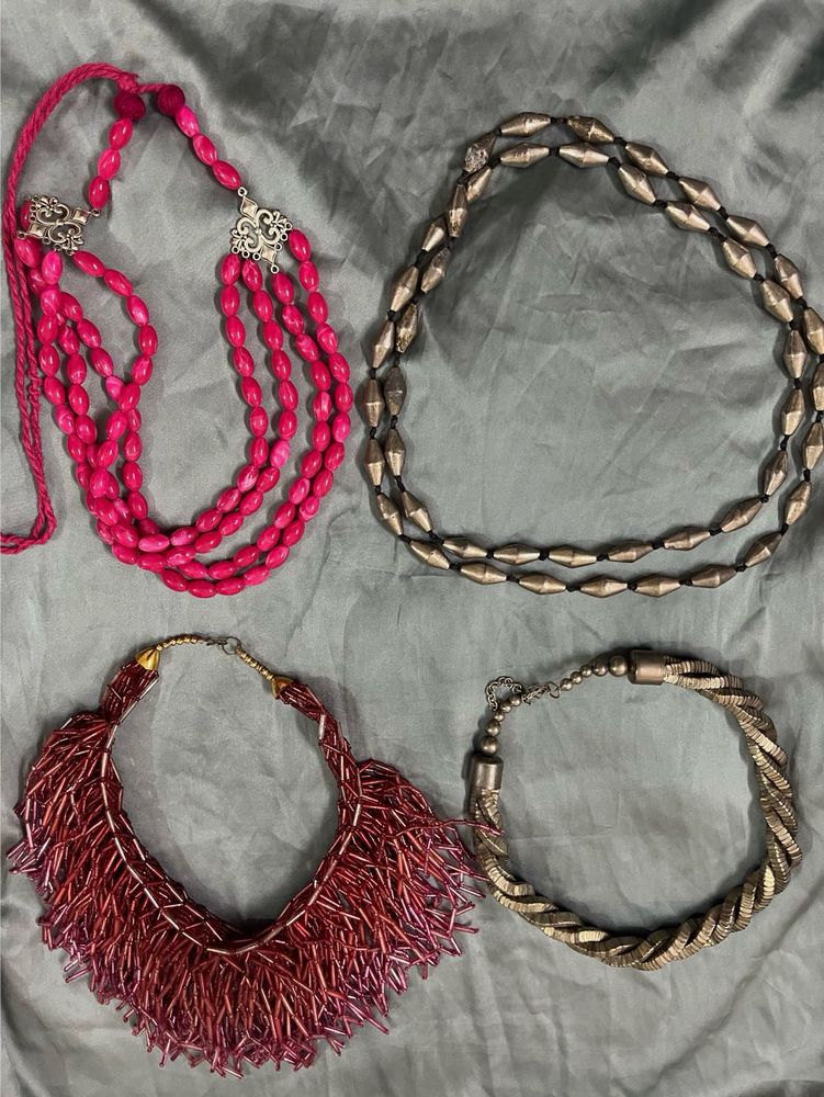 Janpath Find Combo Offer Of 4 Junk Necklaces