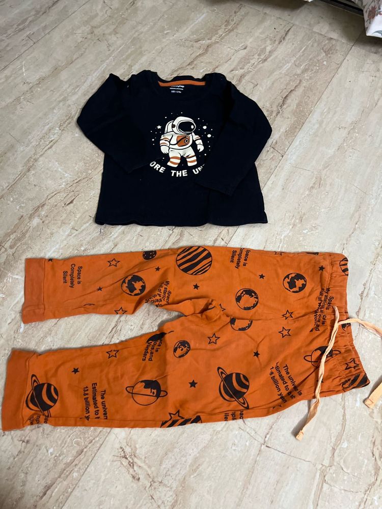 Honeyhap Cosmic Kids night suit-1-2 year