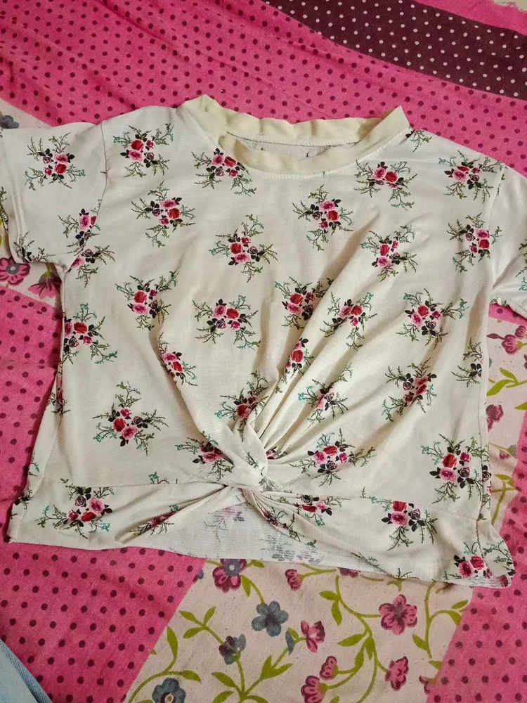 Floral crop top