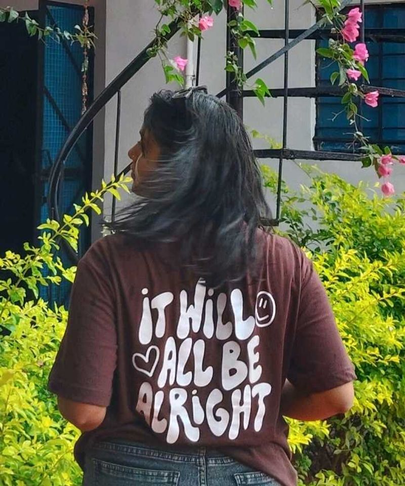 Brown Graphic Print T-Shirt