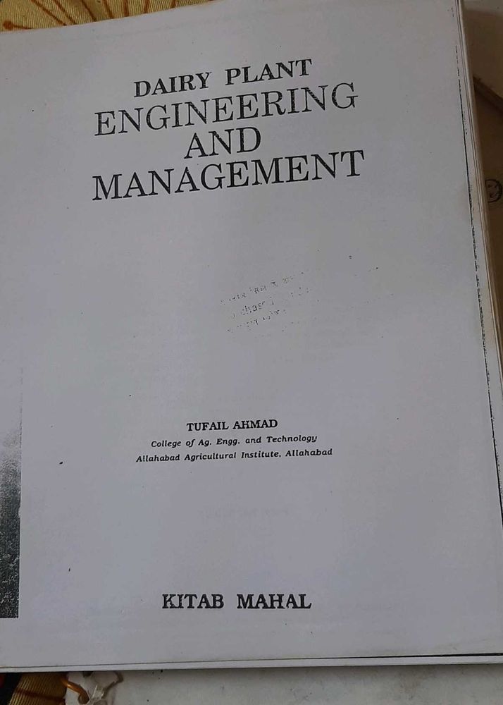 Dairy Plant Engineering Book Xerox Copy