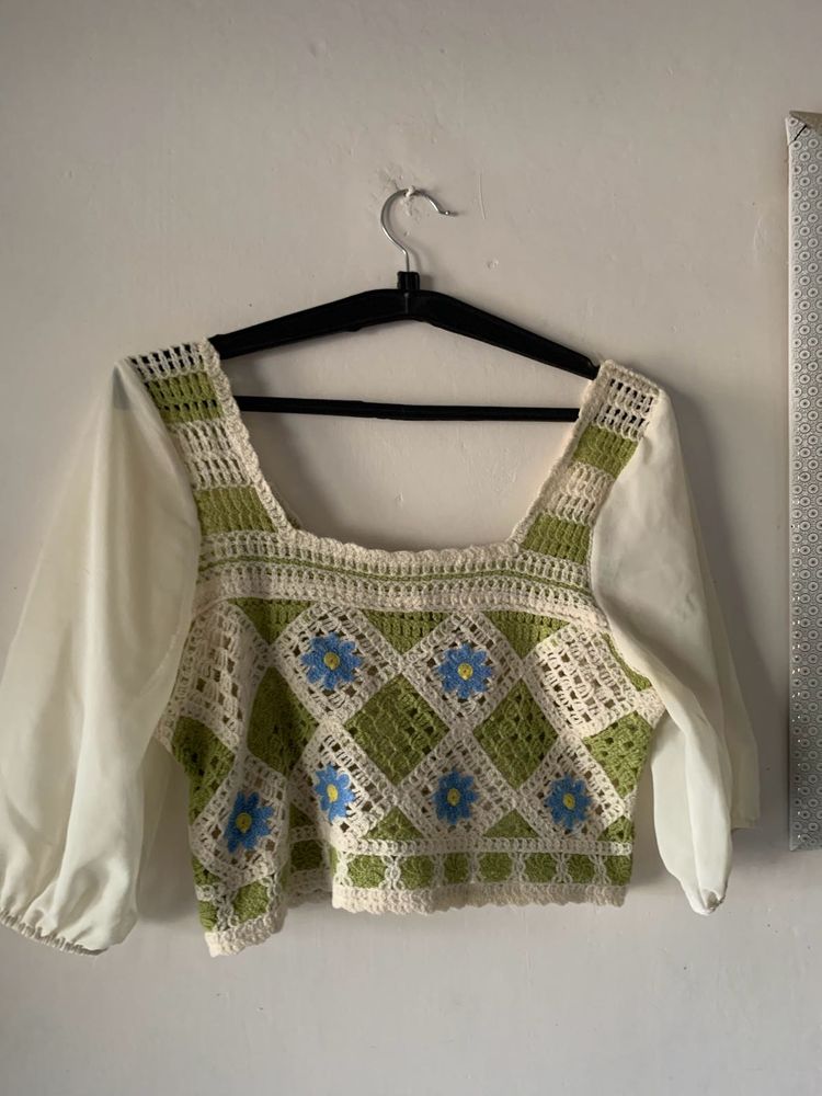 Crochet Floral Top