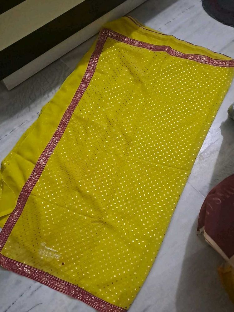 New Saree Light Yellowish