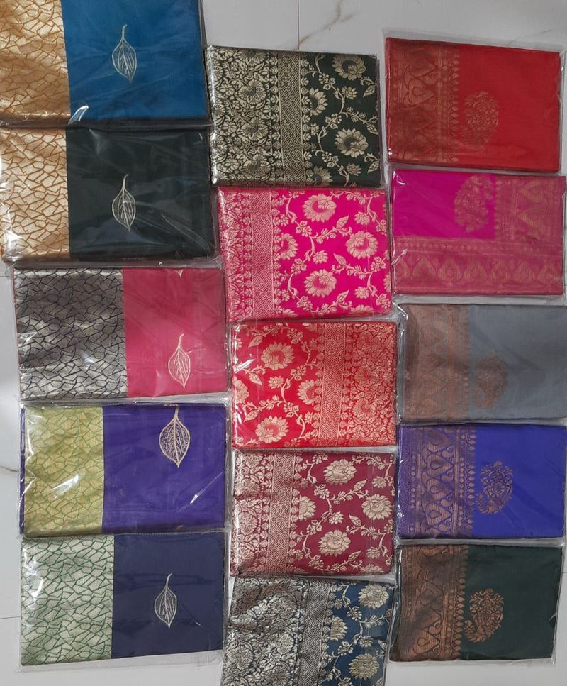 Elegant Assorted Sarees Soft Lichi silk