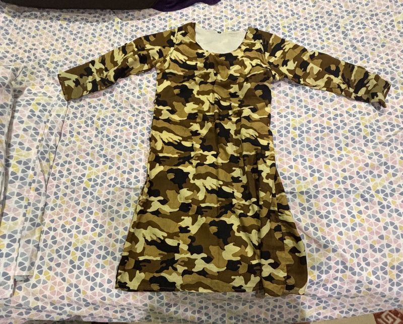 Camouflage Print Dress