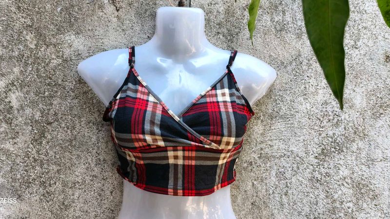92. Plaid Crop Top