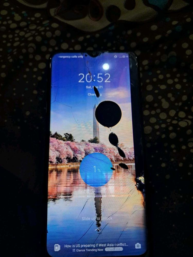 Realme 5 Smartphone Screen Damaged Working Good