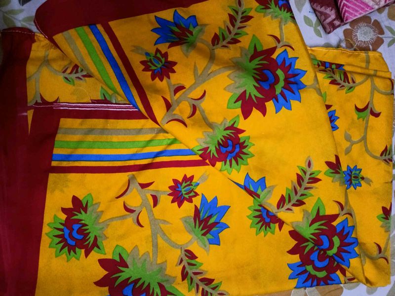 Yellow Silk Daily Wear Saree
