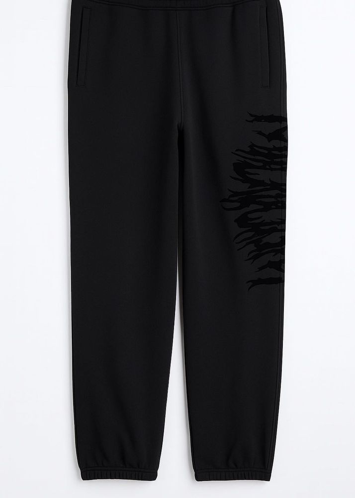 H&amp;M BLACK LOOSE FIT SWEATPANTS