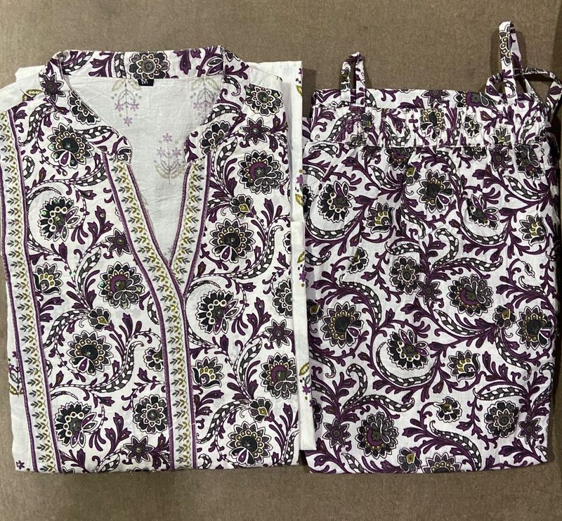Floral Printed Kurta Set With Pants