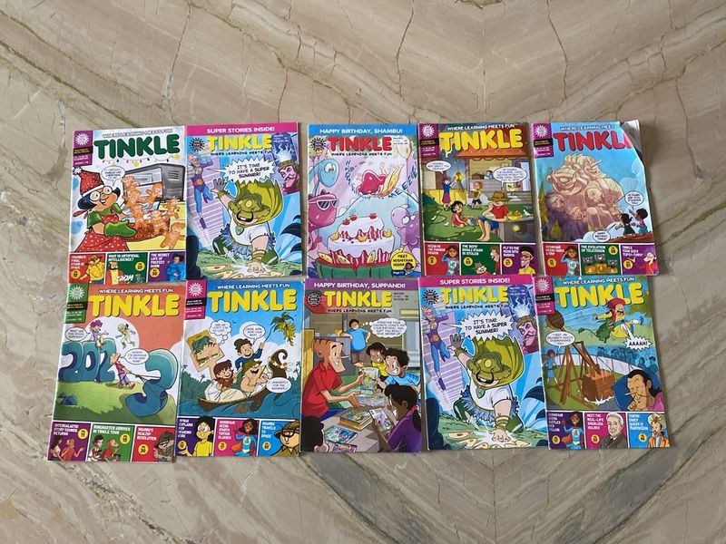 A Set Of 8 Tinkle Comics