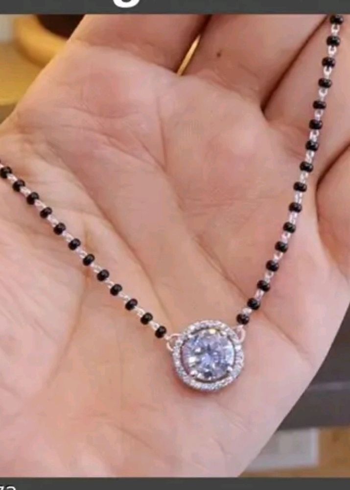 Silver Diamond Mangalsutra