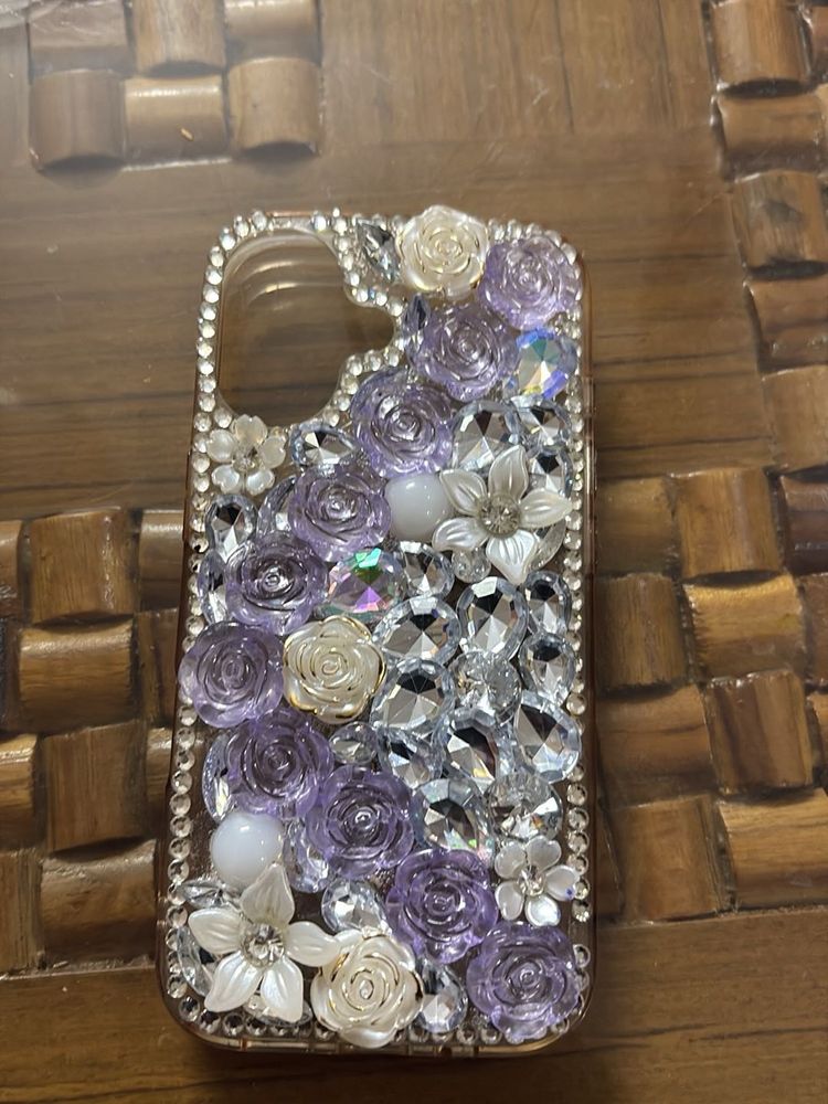 Floral Rhinestone Phone Case (IPHONE 16)
