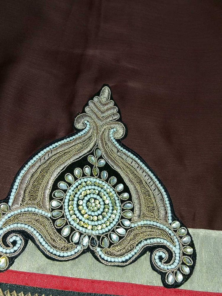 Beautiful Saree With Stitched Blouse