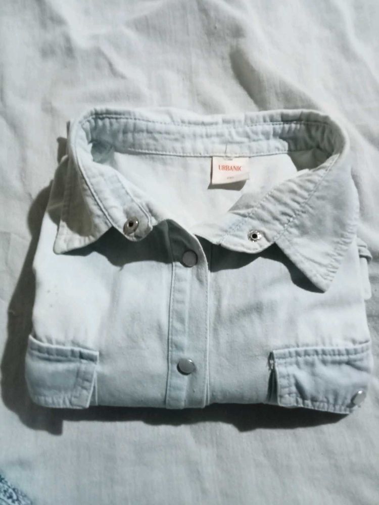it&#39;s girls oversized denim shirt