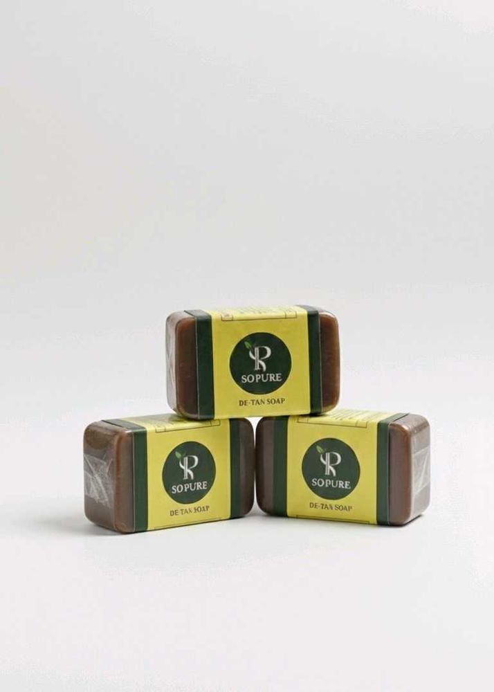 SoPure De-Tan Soap Bars(Set of 3) Haldi Chandan So
