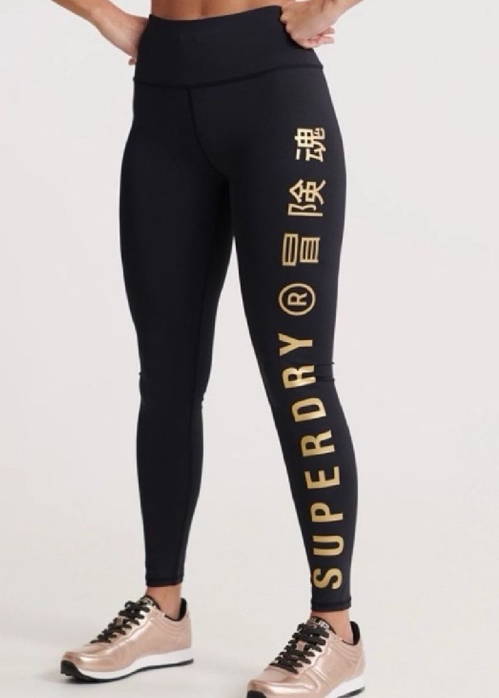 SUPERDRYBrand Print Sports Leggings with Elasticat