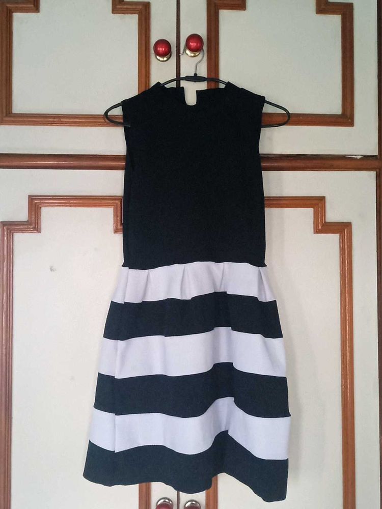 Striped Fit &amp; Flare Dress