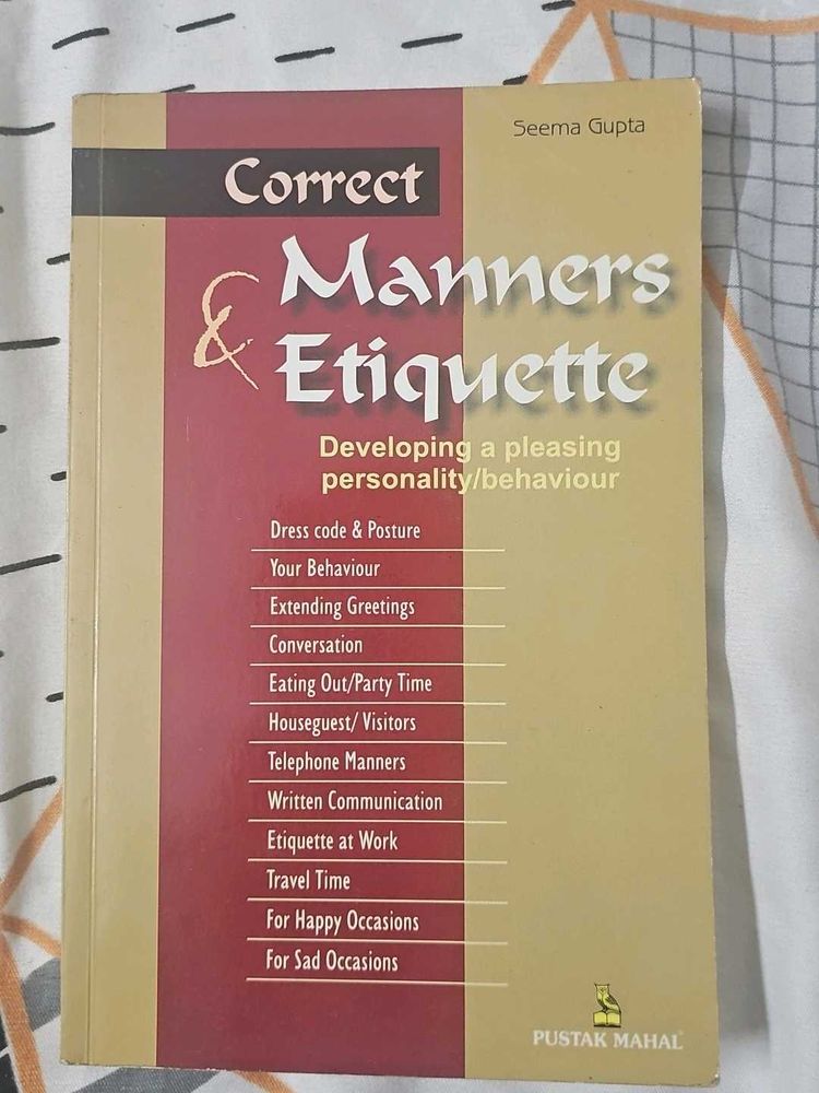 Correct Manners &amp; Etiquette Book