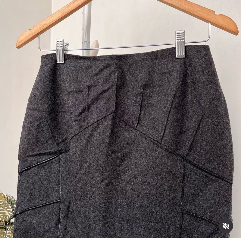 Wool Blend Mini Skirt