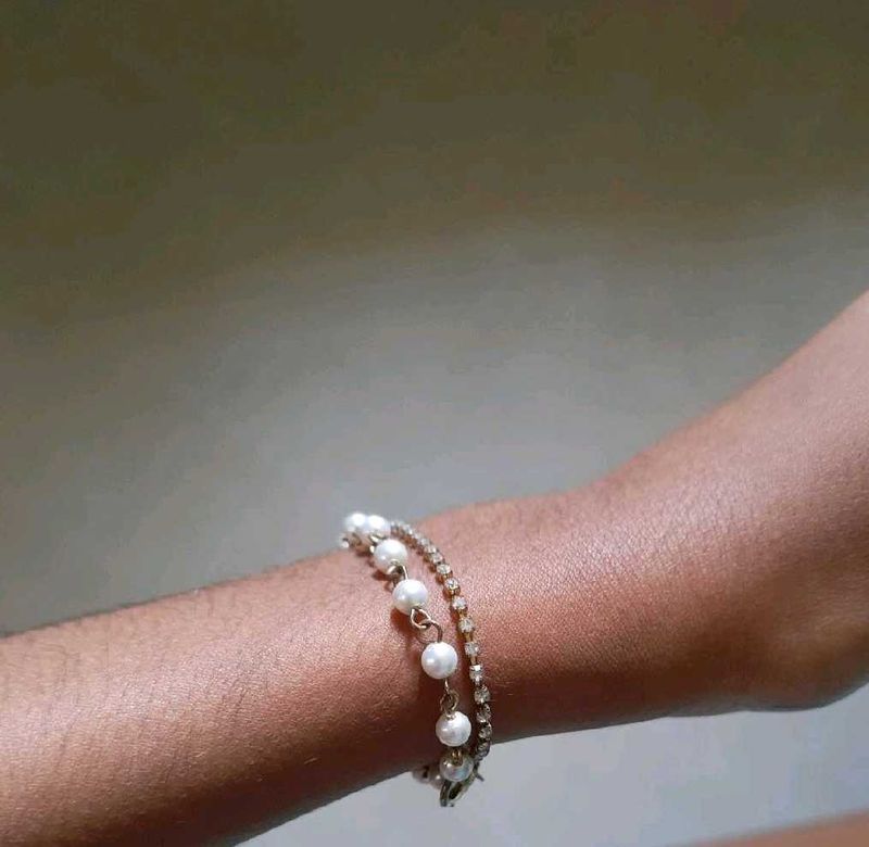 Pearl &amp; Rhinestone Bracelet