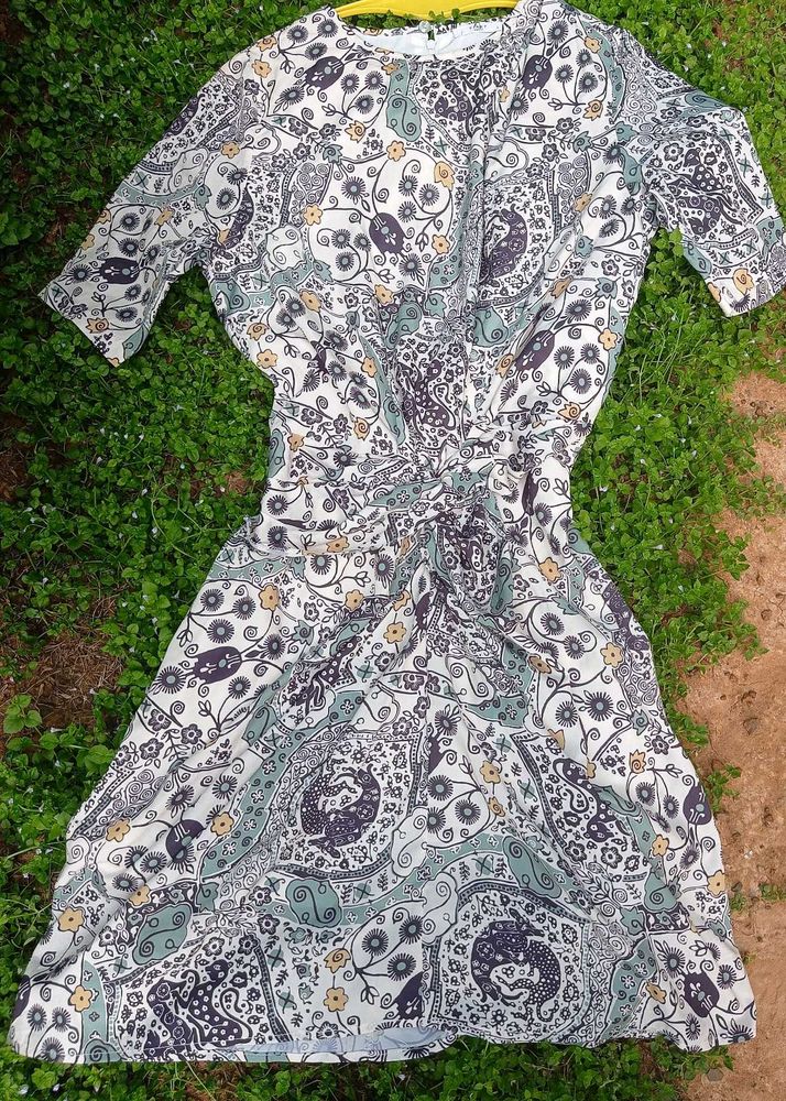 Patterned Midi Dress