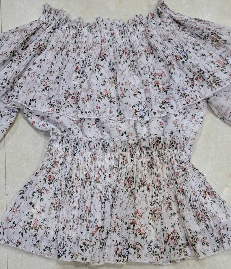 Off Shoulder Top Full Sleeves